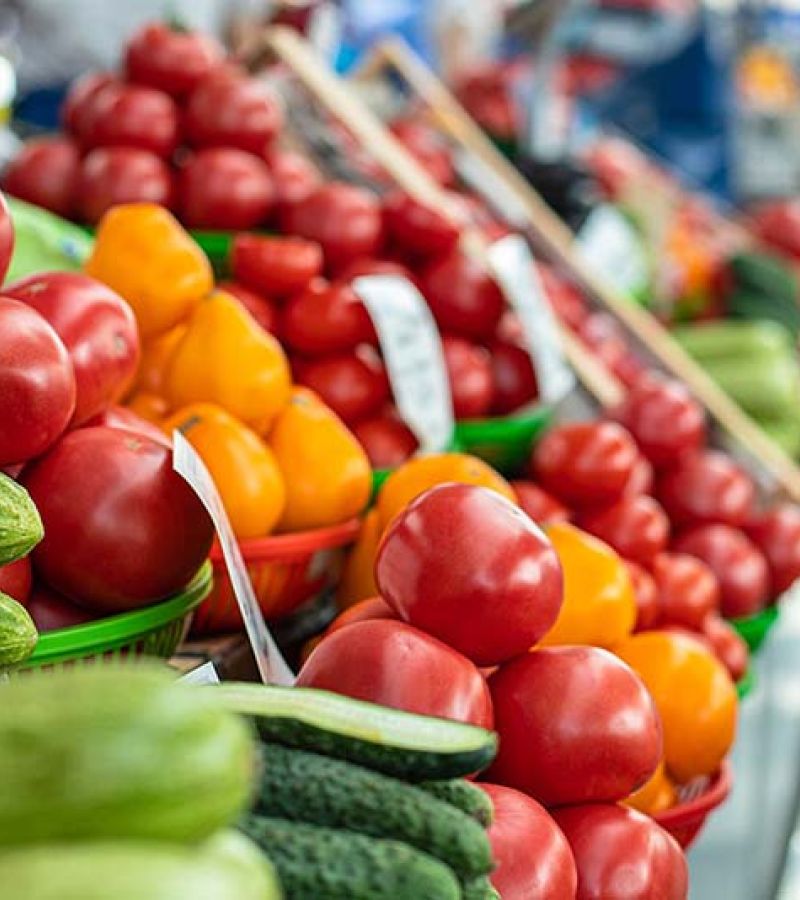 Fresh Vegetables At A Farmers Market Indoors Lzba63J B010Ee66