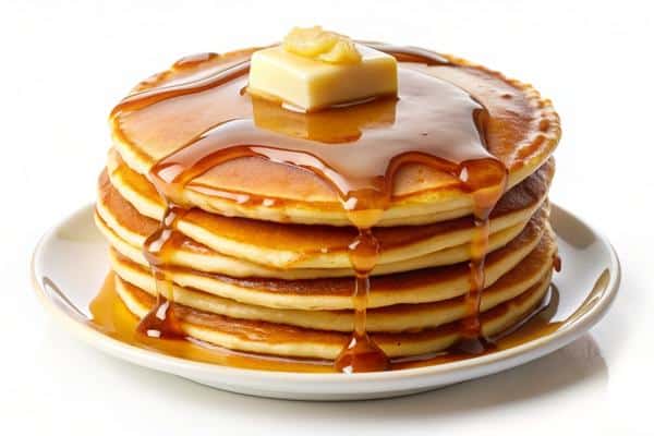 American Pancakes With Syrup And Butter