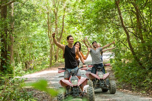 Friends Riding On Atv