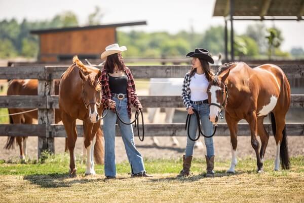 Horse Riding Girls On A Ranch