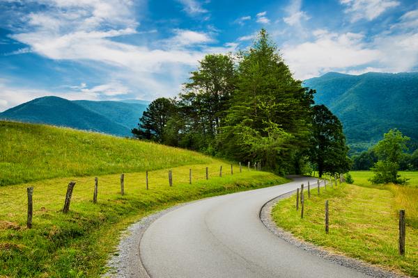 Paved Trail Cades Cove Great Smoky Mountains